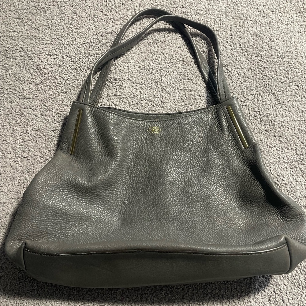 Vince Camuto Gray Purse with Gold Accents